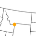 kleine Landkarte Montana West Yellowstone