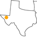 kleine Landkarte Texas Guadelupe Mountains