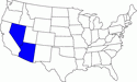 kleine Landkarte USA Nevada Arizona