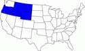kleine Landkarte USA Idaho Montana Oregon Washington