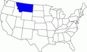 kleine Landkarte USA Montana