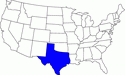 kleine Landkarte USA Texas
