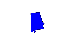 Landkarte Alabama
