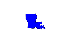 Landkarte Louisiana