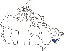 kleine Landkarte Kanada New Brunswick