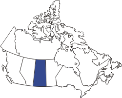 kleine Landkarte Kanada Saskatchewan