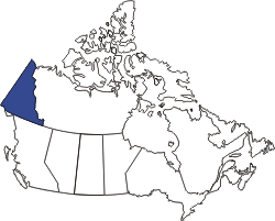 kleine Landkarte Kanada Yukon