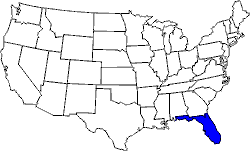 kleine Landkarte USA Florida