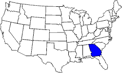 kleine Landkarte USA Georgia
