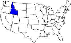 kleine Landkarte USA Idaho