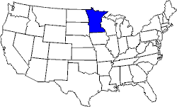Landkarte USA mit Minnesota