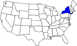 Landkarte USA mit New York