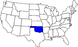 kleine Landkarte USA Oklahoma