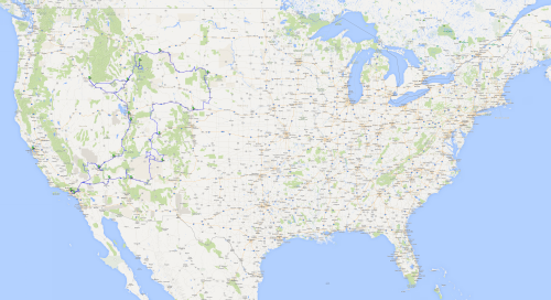 USA 1997 , Karte erzeugt mit Hilfe von Google Maps
