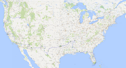 USA 2004 bis 2008 , Karte erzeugt mit Hilfe von Google Maps