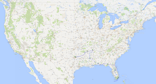 USA 2008 , Karte erzeugt mit Hilfe von Google Maps