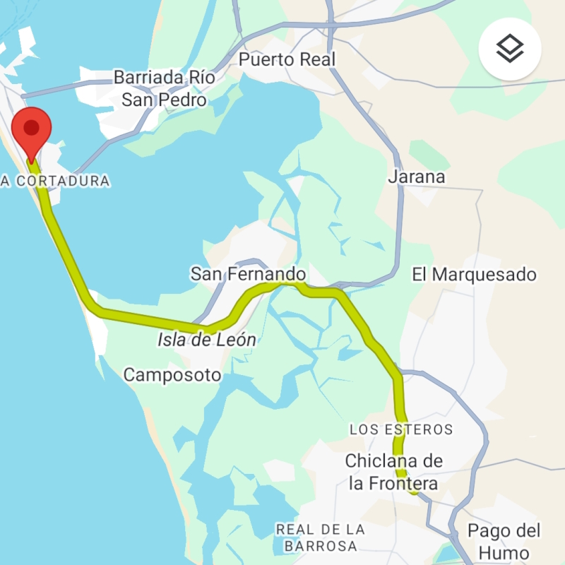 Spanien 2025 Trambahia, Karte erzeugt mit Hilfe von Google Maps